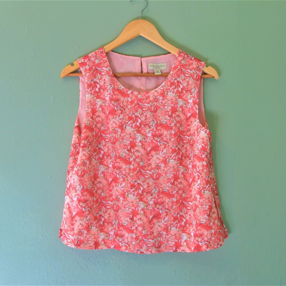 APPLESEEDS Pink Floral Sleeveless Top 10P